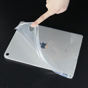 Puzdro pre iPad Pro 11 palcový 2020 Prípadoch Transparentné TPU Silikónové Tablet Zadný Kryt s Ceruzkou Držiak pre iPad Pro 2020 Funda Coque