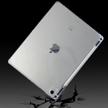 Puzdro pre iPad Pro 11 palcový 2020 Prípadoch Transparentné TPU Silikónové Tablet Zadný Kryt s Ceruzkou Držiak pre iPad Pro 2020 Funda Coque