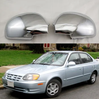 Román štýl 2KS ABS pochrómovaný Pre Hyundai Akcent Verna Brio 1999-2005 dvere, kryty zrkadiel Auto modifikácia