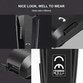 5 KS Fineblue F990 Bezdrôtové obchodné Bluetooth Headset Športové Slúchadlá Pre Iphone12 Huawei Pre smart telefón