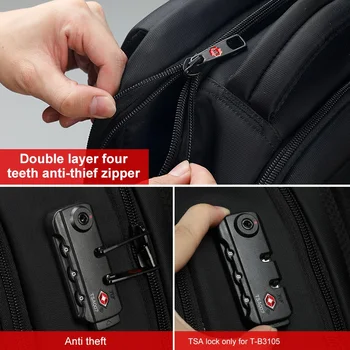 Veľké Zľavy Anti theft Mužov Backpack 15.6 palcový Notebook Batohy USB Nabíjanie Cestovného RU Rýchle Dodanie Odbavenie Predaj Najnižšia Cena