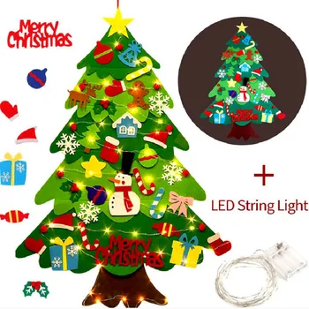 LED Víla String Svetlá DIY Deti Cítil Vianočný Stromček 70*95 cm Xmas Party Ozdoby Nový Rok Darčeky, Vianočné Dekorácie pre Domov
