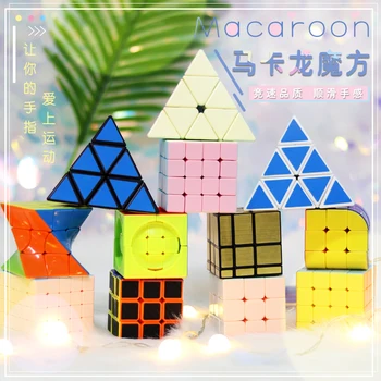 Macaron Magic Cube Hladké Magnetické 3 4 Poradie Rýchlosť Profesionálne Relaxačná Cubo Magico Mozgu, Učenie Deti Hračky DD50MF