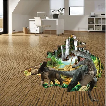 3D Jurský Dinosaura Stenu, Nálepky Poschodí Nálepky deti miestnosti dekorácie Moderného Umenia nástenná maľba, Spálne, Obývacej Miestnosti Dekorácie