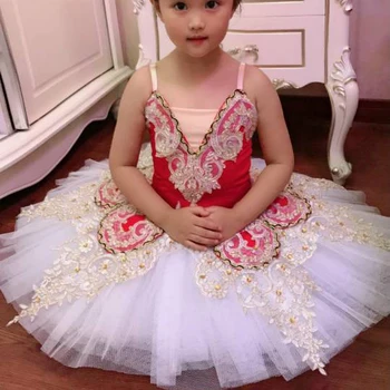 Profesionálne Balet Tutu Labutie Jazero Palacinka Tutu Dievčatá Dieťa Kostým Balerína Fáze Výkonu Baletné Oblečenie Pre Deti
