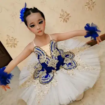 Profesionálne Balet Tutu Labutie Jazero Palacinka Tutu Dievčatá Dieťa Kostým Balerína Fáze Výkonu Baletné Oblečenie Pre Deti