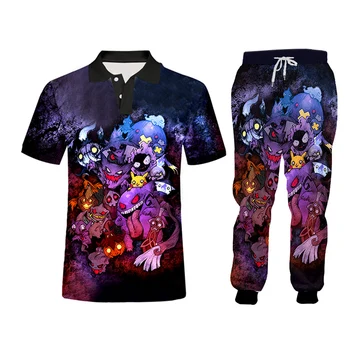 CJLM 2020 Nové jeseň zima Anime Rozprávky mužov je voľný oblek 3D digitálna tlač Tričko T-shirt ZIPS s Kapucňou, nohavice, športové vyhovovali muž