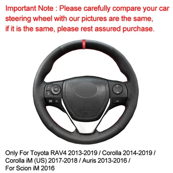 HuiER Ručné Šitie Auto Volant, Kryt Volant Pre Toyota RAV4 2013 - 2019 Corolla - 2019 Corolla iM (USA) Scion iM 2016