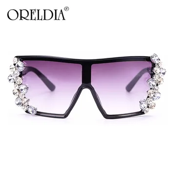 Nadrozmerné Diamond slnečné Okuliare Ženy 2020 Luxusné Módne Leopard Tlač Námestie slnečné Okuliare Gradient Vintage Punk Okuliare UV400 Gafas
