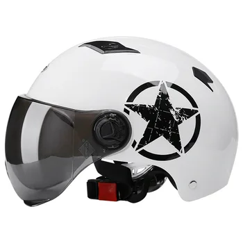 Motocykel Helmu, Bicykel, Skúter Otvorené Tvár Pol šiltovku Anti-UV Bezpečnosti Tvrdý Klobúk Motocross Prilba Viaceré Farebné Chrániť