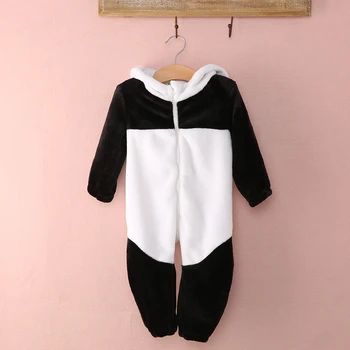 2019 Dieťa Romper Baby Chlapci, Dievčatá Jumpsuit Nové narodený Bebe Odev s Kapucňou Batole Detské Oblečenie Roztomilá Panda Romper Detské Kostýmy