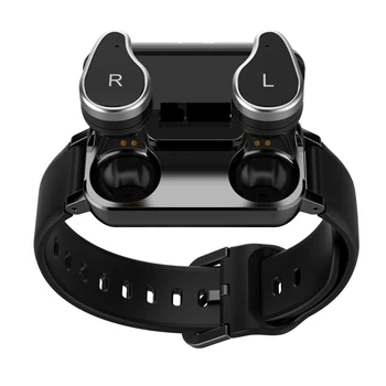 T89 Multi-funkčné TWS Bezdrôtové Slúchadlá Bluetooth Slúchadlo Smart Hodinky Dotykové Ovládanie Headset Šport Fitness Náramok Slúchadlá
