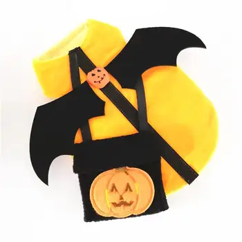 Halloween Psa Kostýmy Bat Krídla Tekvica Taška Dekor Roztomilý Fancy Dress Up, Halloween, Pet, Pes, Mačka Kostým