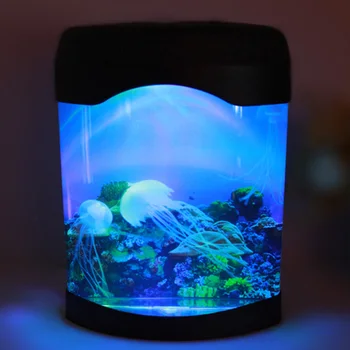 Akvárium Nočné Svetlo Lampy, LED Svetlo, Umelé Seajelly Nádrž Plávanie Náladu Lampa pre Domáce Stôl Dekor