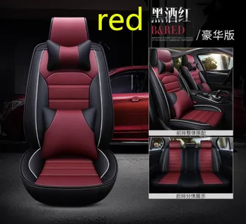 Vysoko kvalitnej Pu kožené Univerzálne autosedačky kryty pre Audi a3, a4 b6 b8 a6 a5 q7 béžová červená čierna nepremokavé mäkké auto styling