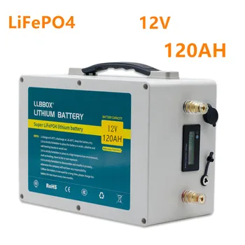 Lifepo4 12v 120ah lifepo4 batérie 12v lifepo4 lítium batéria s 10A nabíjačka pre solárne batérie Železa fosfát