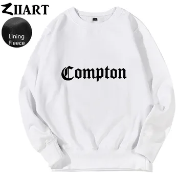 Compton Gotické písmo Hip Hop Rap pár oblečenie chlapci muž muž fleece Mikina