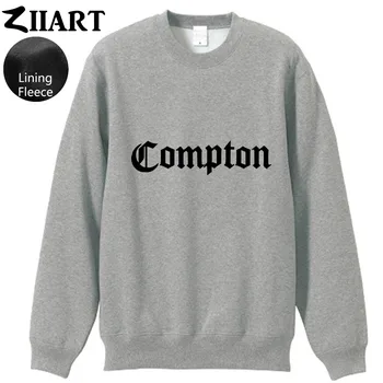 Compton Gotické písmo Hip Hop Rap pár oblečenie chlapci muž muž fleece Mikina