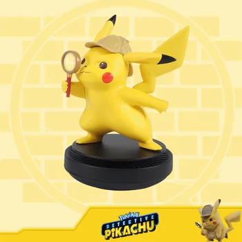 Anime Pokémon Aromaterapia auto Detektív Pikachu Obrázok Figmas Model S Klobúk Ornament Deti Hračky pre Deti Zábavné Dar