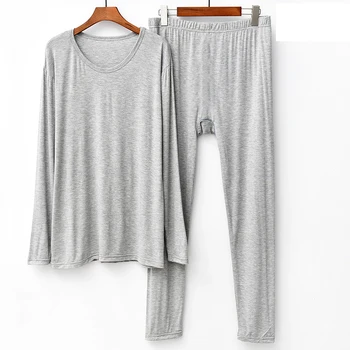 Jeseň Zima Pyžamo Ženy 2020 Plus Veľkosť 3XL-7XL Modálne Bavlna Sleepwear Pijama Nastaviť Elastické Prádlo Vyhovovali Mäkké Pyžamo Femme