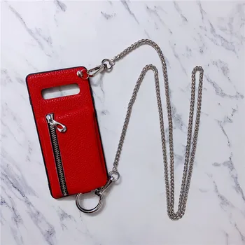 Peňaženka na zips, vrecko Crossbody taška telefón puzdro Pre iphone 12 mini 11 pro max Xs max XR X 8 7 6 plus s dlhým reťazcom taška cez rameno prípade