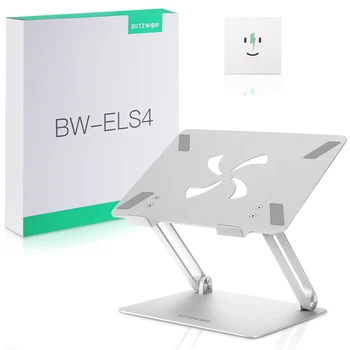 BlitzWolf BW-ELS4 Notebook Stojan, Držiak Hliníkovej Zliatiny Notebook Stojan Odvod Tepla Nastaviteľný Uhol Držať až 8 kg Podporované