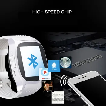 T8 Bluetooth Smart Hodinky Jednoduché Dotykové S Kamerou Volať Podporu SIM TF Karty Športové Smartwatch Pre IOS Android Muži Ženy Hodiny Band