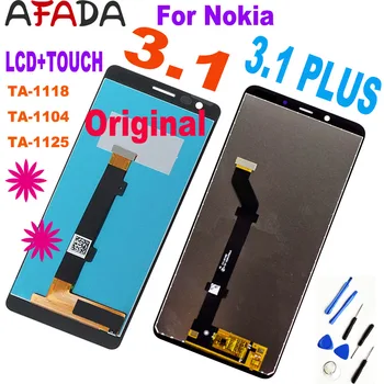 Pôvodný Pre Nokia 3.1 LCD Displej Dotykový Displej Digitalizátorom. Montáž Náhrada Za Nokia 3.1 plus LCD TA-1118 TA-1104 TA-1125