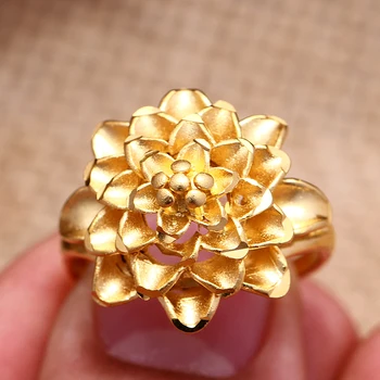 Nové Trendy Šperkov Etiópskej 24K gold farebné Krúžky pre Ženy Dubaj Krúžok Šperky Afriky Arabská Nevesta svadobné resizable Krúžok Dary
