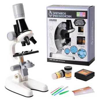 Detské Začiatočník Mikroskopom Vedy Auta Raného Vzdelávania Mš Učebné Pomôcky LED Mikroskopom Vzdelávacie Hračky Nastaviť