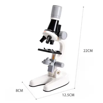 Detské Začiatočník Mikroskopom Vedy Auta Raného Vzdelávania Mš Učebné Pomôcky LED Mikroskopom Vzdelávacie Hračky Nastaviť