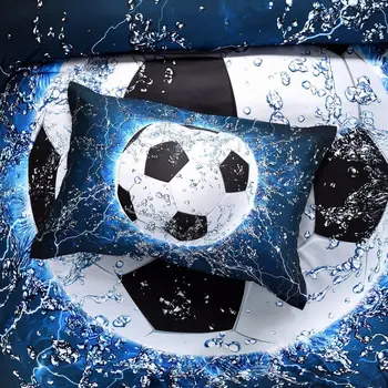 3D Futbal Tlač Deti posteľná bielizeň Nastaviť Perinu obliečky na Vankúše Prikrývka/Tešiteľ Kryt