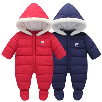 Nové Zimné Baby Chlapci, Dievčatá Oblečenie Set Sa Deti Teplá Nadol Bavlna Vrchné Oblečenie Batoľa S Kapucňou Detské Potápačské