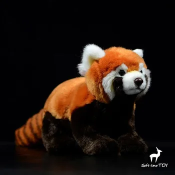 Super kawaii Plnené, červená panda bábiky hračky reálnom živote mýval plyšový bábiky hračky deti birhday dary, priateľku