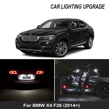 21pcs canbus bez Chýb LED Čítanie Žiarovky Interiéru Stropné Svetlo, sada pre BMW X4 F26 xDrive20i xDrive28i xDrive35i M40i (+）