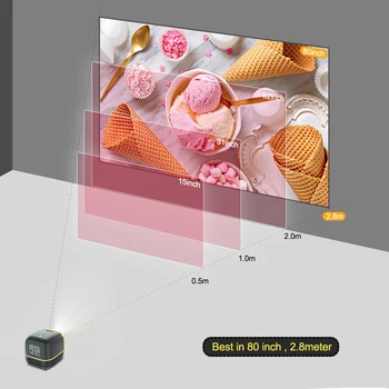 Thundeal Nové Mini Prenosný Projektor L11000 lumen Podpora 1080p 3D Full HD Home Media Player pre Deti Projektor Deti Darček