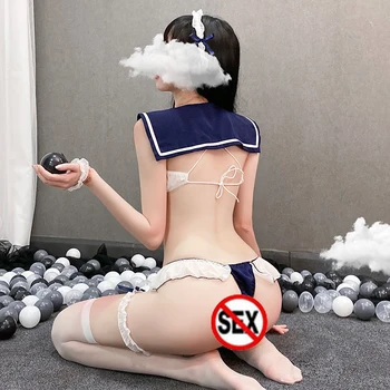 Pokušenie Erotické Študent JK Vyhovovali Námorník Plodín Topy Sexy Lingerie Set Cosplay Kostým Ženy Japonský Sexy Vysokej Školy Uniformy