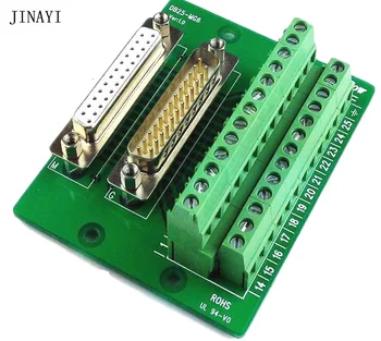 25 pin D-SUB DB25 Female Male signály Terminálu PCB Breakout Adaptér Konektor