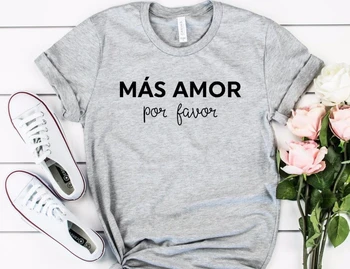 Mas Amor Por Prospech Žien tričko Bavlna Bežné Vtipné tričko Pre Pani Yong Dievča Top Tee Lumbálna Drop Ship-K588