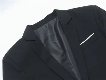 Mens kórejský slim fit módne bavlna sako Sako čierne, modré plus veľkosť M-3XL Muž blejzre Mens kabát Svadbu