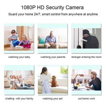 HD 1080P Bezdrôtový Vnútorné bezpečnostné Kamery AIJIA Smart Home Security IP Kamera WiFi Nočné Videnie Baby Monitor PTZ Kamery
