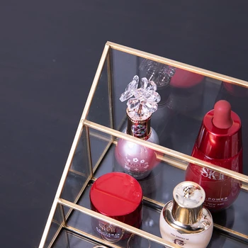 Nordic 3-Vrstvy Skla Make-Up Organizátor Kefa Rúž Trojuholník Displeja, Stojan Kozmetické Šperky Úložný Stojan Domova Gadgets