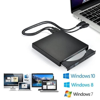 Univerzálny Externý USB 2.0, optická mechanika DVD Combo DVD-ROM Prehrávač CD-RW Napaľovačka Spisovateľ Pre Macbook Laptop, POČÍTAČ,