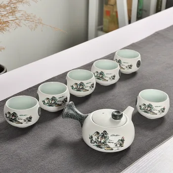 Sneh glazúra čaj nastaviť Čínsky čajový set vysoko kvalitné keramické darčeky
