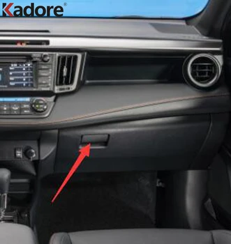 Pre Toyota RAV4 RAV 4 2016 2017 2018 ABS Matný Vnútorné Storge kľučky Rukavice Box Obloha Odznak Prekrytie Dekorácie Auta Styling