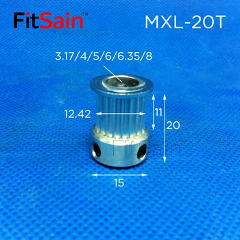 FitSain-MXL 20T+100T 1:5, Šírka 10 mm Synchrónne Kolesa Stepper Motor Kladka Výstroj Zníženie