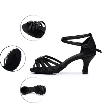 2020 Nové Značky Ženy latinské Tanečné Topánky Tango Praxi Sála Pásy Pól podpätky Tanečné Topánky 5-7 cm Hige Podpätky Mäkké Módy Sexy