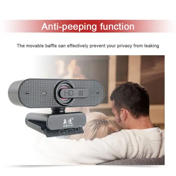 Anti-voyeur security kamera autofocus 1080P USB kamera s mikrofónom