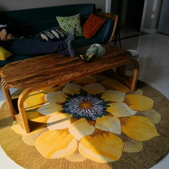 3D Kvetinový vzor v tvare klasickej ručne hrubé vlnené koberce ,veľká veľkosť dekorácie kvet oblasti koberec