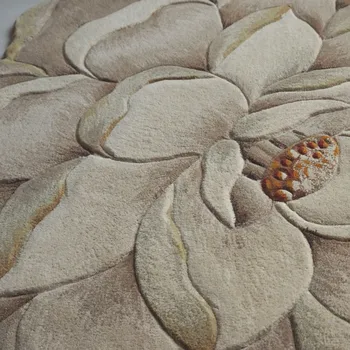 3D Kvetinový vzor v tvare klasickej ručne hrubé vlnené koberce ,veľká veľkosť dekorácie kvet oblasti koberec